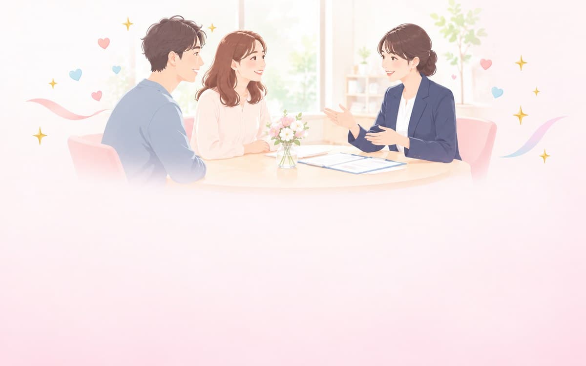 コーディネーターが会員さんの相談に乗っているイラスト