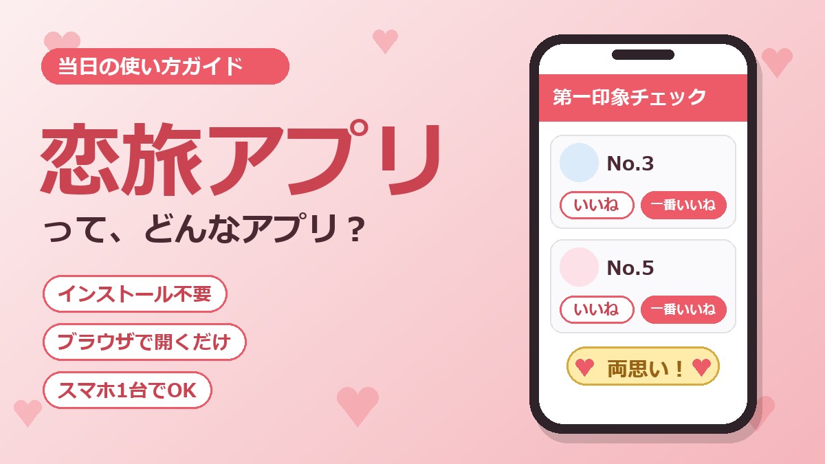 恋旅アプリ 当日の使い方ガイド